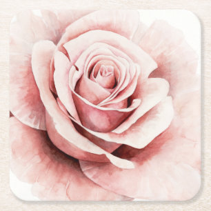 Posavasos Cuadrado De Papel Rosa rosa