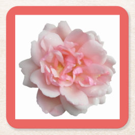 Posavasos Cuadrado De Papel Rosa rosa