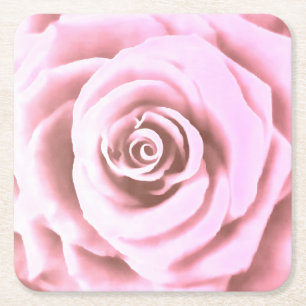Posavasos Cuadrado De Papel Rosa rosa rosa grande pálido artístico