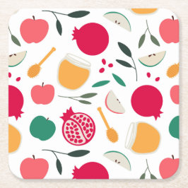 Posavasos Cuadrado De Papel Rosh Hashana
