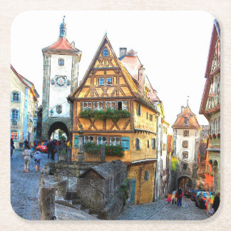 Posavasos Cuadrado De Papel Rothenburg20150903