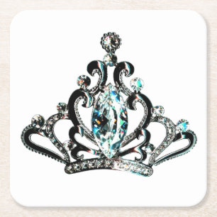 Posavasos Cuadrado De Papel "Royal Tiara