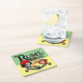 Posavasos Cuadrado De Papel Rum lover