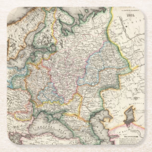 Posavasos Cuadrado De Papel Rusia, Ucrania