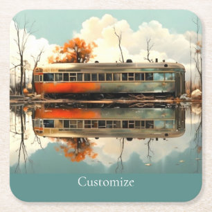 Posavasos Cuadrado De Papel RV Thunder_Cove