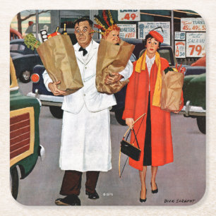 Posavasos Cuadrado De Papel Saco por completo de problema