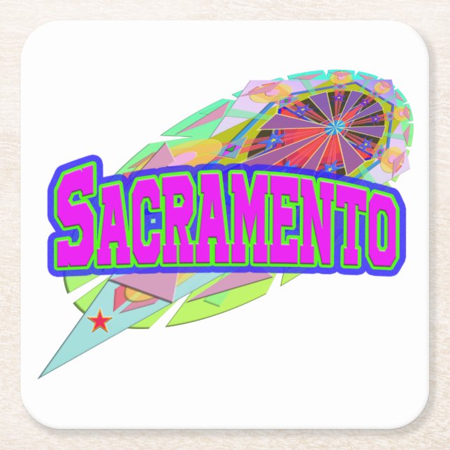 Posavasos Cuadrado De Papel Sacramento Future Coaster (Anverso)