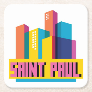 Posavasos Cuadrado De Papel Saint Paul en diseño
