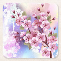 Sakura rosa sobre fondo de pintura