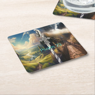 Posavasos Cuadrado De Papel Salmo 23