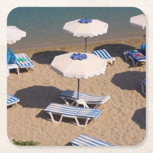 Posavasos Cuadrado De Papel Salón el   Rodas, islas de Dodecanese, Grecia de