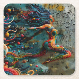 Posavasos Cuadrado De Papel Salto