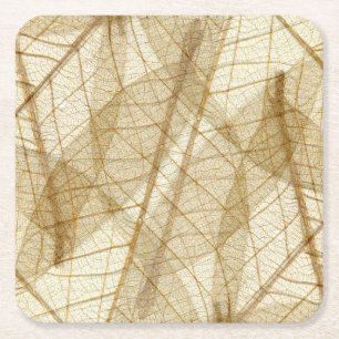 Posavasos Cuadrado De Papel Saltos de beige de crema de tierra rusa