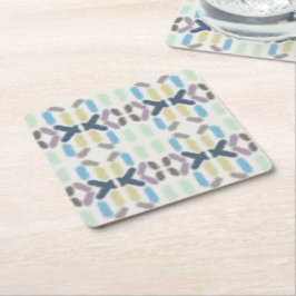 Posavasos Cuadrado De Papel Salty Watercolor Pastel Colors On Cloud White