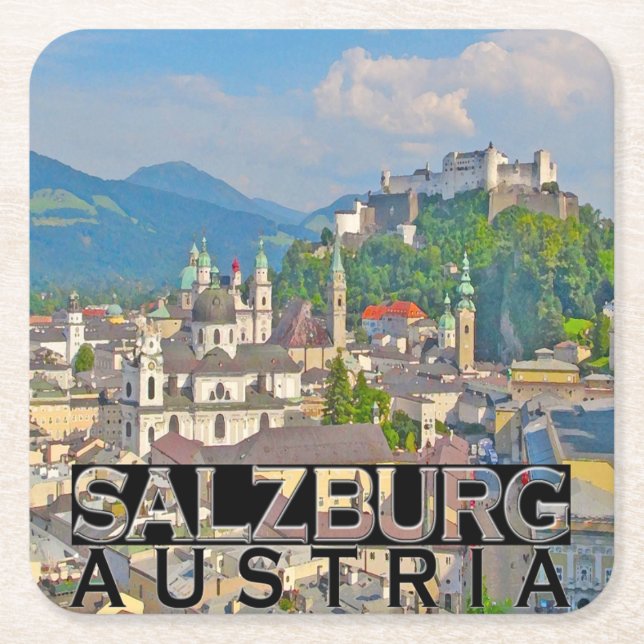 Posavasos Cuadrado De Papel Salzburgo (Anverso)