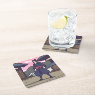 Posavasos Cuadrado De Papel samurai