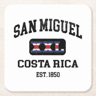 Posavasos Cuadrado De Papel San Miguel, Costa Rica - XXL Atlético