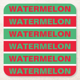 Posavasos Cuadrado De Papel sandía