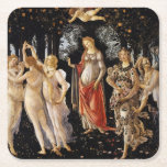 Posavasos Cuadrado De Papel Sandro Botticelli - La Primavera<br><div class="desc">La Primavera - Sandro Botticelli,  1482</div>
