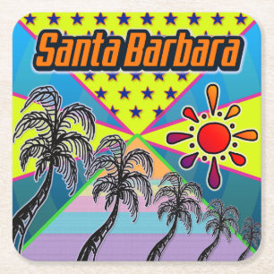 Posavasos Cuadrado De Papel Santa Barbara Freedom Coaster