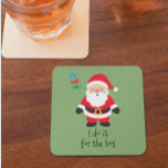 Posavasos Cuadrado De Papel Santa I lo hace por los Navidades del Hos<br><div class="desc">Este diseño fue creado a través del arte digital. Se puede personalizar haciendo clic en el botón personalizar y cambiando el color, agregando un nombre, iniciales o tus palabras favoritas. Contáctame en colorflowcreations@gmail.com si quieres tener este diseño en otro producto. Compra mi pintura de acrílico abstracta original a la venta...</div>