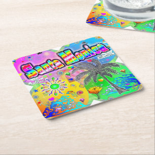 Posavasos Cuadrado De Papel Santa Monica Quadro Seasons Coaster