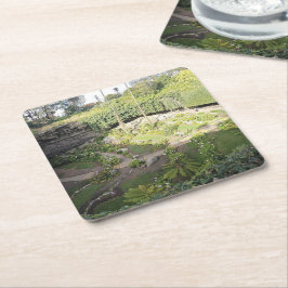 Posavasos Cuadrado De Papel Santuario oculto Umpherston Sinkhole