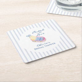 Posavasos Cuadrado De Papel Sardinas Repletas de Amor Despedida de Soltera