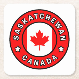 Posavasos Cuadrado De Papel Saskatchewan Canadá