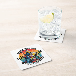 Posavasos Cuadrado De Papel Satisfacer Motivación comercial Diseño de fant
