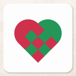 Posavasos Cuadrado De Papel Scandinavian Yule Hear - Christmas Holiday -