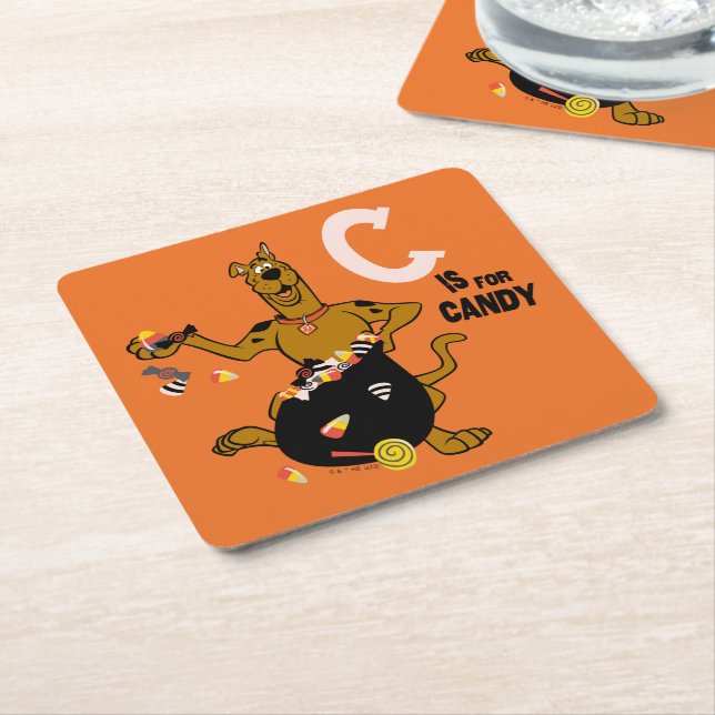 Posavasos Cuadrado De Papel Scooby-Doo | C es para Candy (En perspectiva)