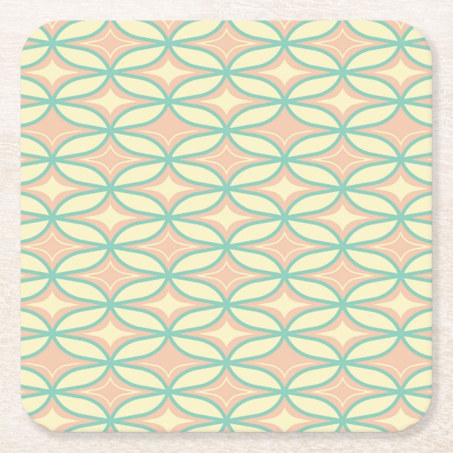 Posavasos Cuadrado De Papel  Seamless geometric pattern in diamond shapes  (Anverso)