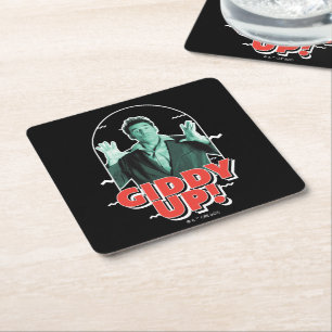 Posavasos Cuadrado De Papel Seinfeld   Kramer - ¡Giddy Up!