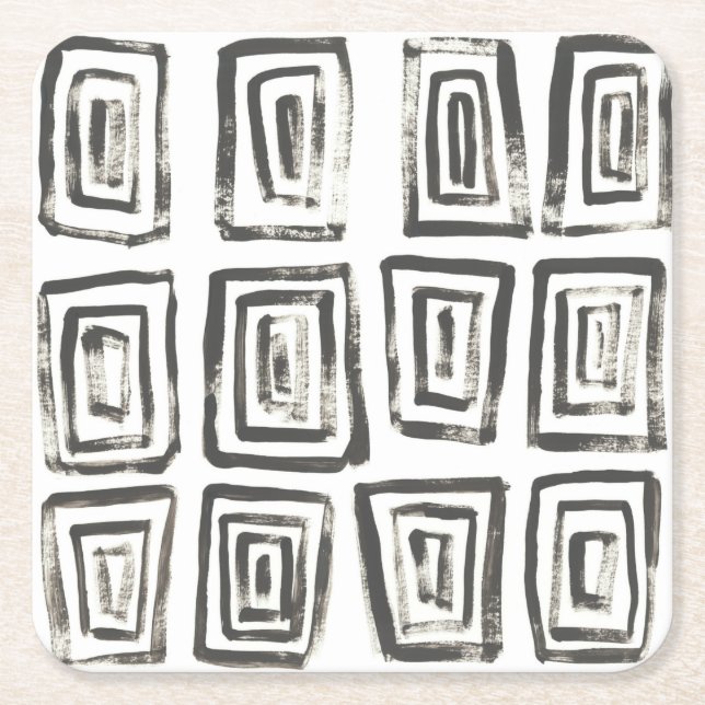 Posavasos Cuadrado De Papel Señales mixtas IV (Anverso)