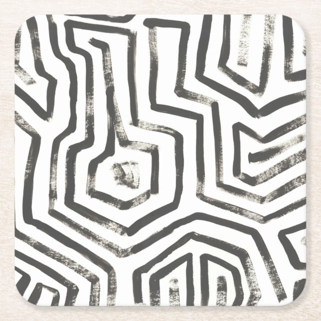 Posavasos Cuadrado De Papel Señales mixtas V (Anverso)