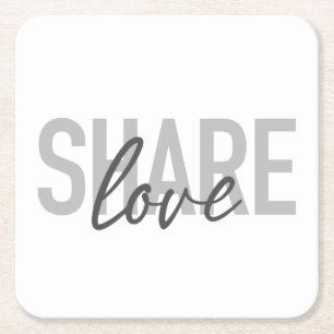 Posavasos Cuadrado De Papel Sencillo, urbano, moderno y moderno tipo Share Lov