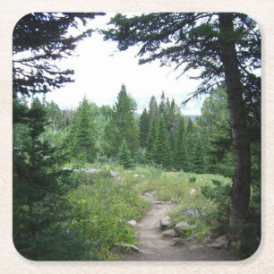 Posavasos Cuadrado De Papel Sendero Grand Teton