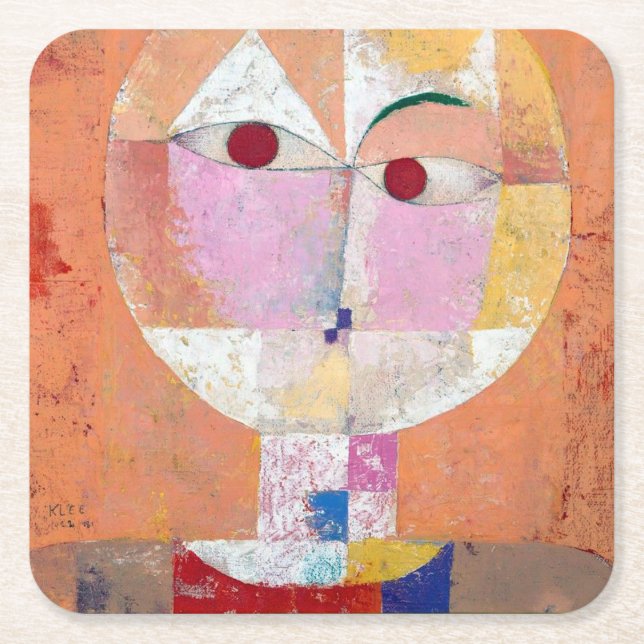 Posavasos Cuadrado De Papel Senecio, Paul Klee (Anverso)