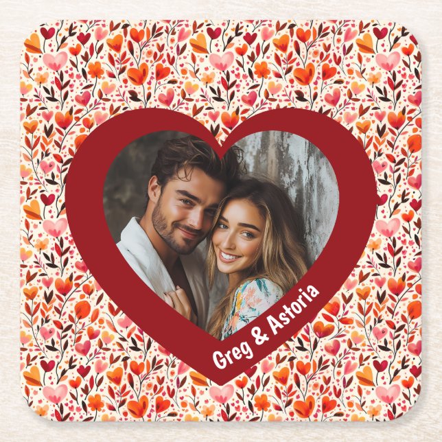 Posavasos Cuadrado De Papel Sentidos Blooms (Anverso)