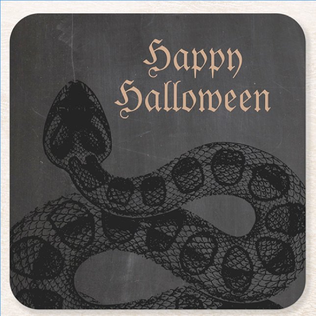 Posavasos Cuadrado De Papel Serpiente de Halloween (Subido por el creador)