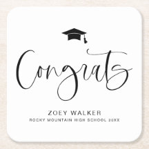 Servilleta personalizada para graduación de escuel