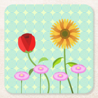 Posavasos Cuadrado De Papel servilletas de flores para la colección de cumplea