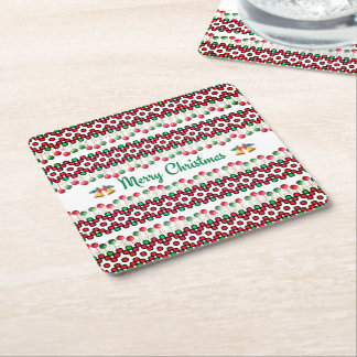 Posavasos Cuadrado De Papel Servilletas de Navidad