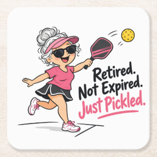 Posavasos Cuadrado De Papel Servilletas Divertidas de Pickleball para Jubilaci