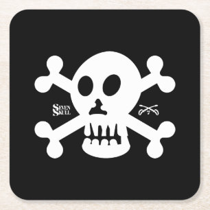 POSAVASOS CUADRADO DE PAPEL SEVEN SKULL BY MASANSER PIXELAT