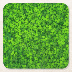 Posavasos Cuadrado De Papel Shamrock green, St. Patrick's Day,