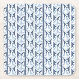 Posavasos Cuadrado De Papel Shell Stripe Elegance