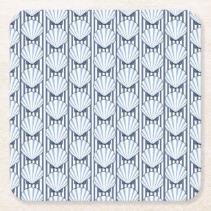 Posavasos Cuadrado De Papel Shell Stripe Elegance