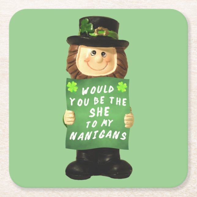 Posavasos Cuadrado De Papel Shenanigans (Anverso)